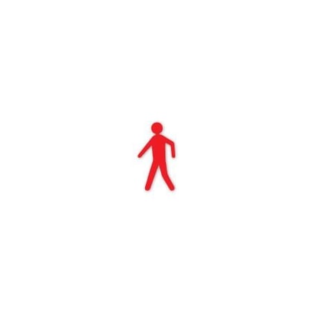 Ergomat 7inX12in DuraStripe Xtreme Pedestrians Red, 10PK DSX-MANDIECUT-7-R-KIT